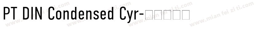 PT DIN Condensed Cyr字体转换